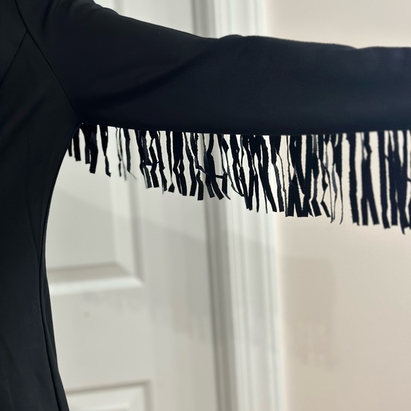 Black Blazer Dress with fringe detail - Picture 11 of 16